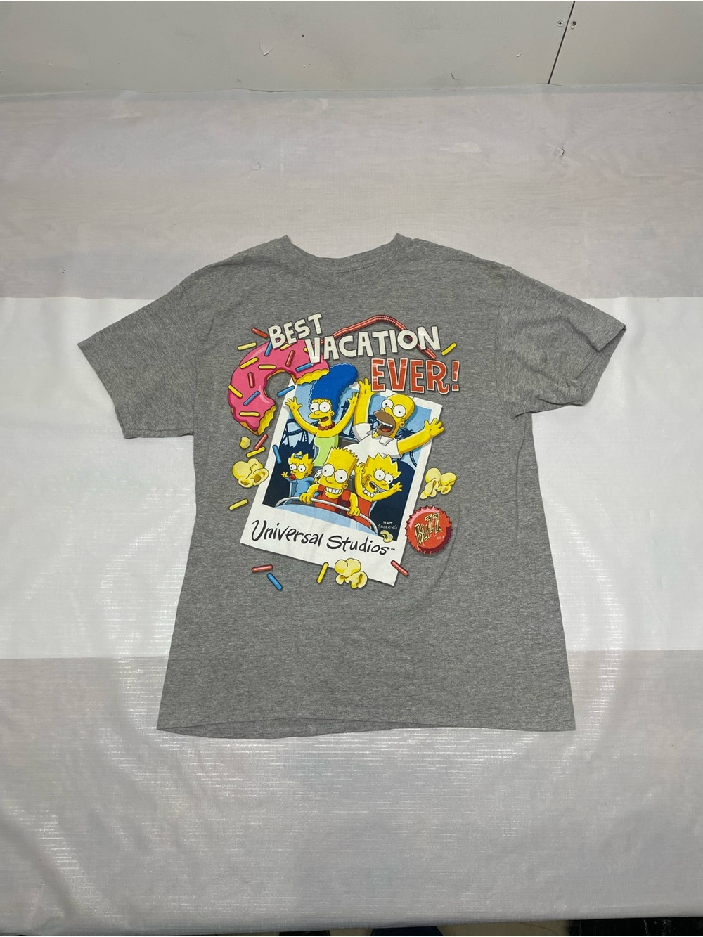 Universal Studios Simpsons 'Best Vacation Ever' Gray Graphic Tee